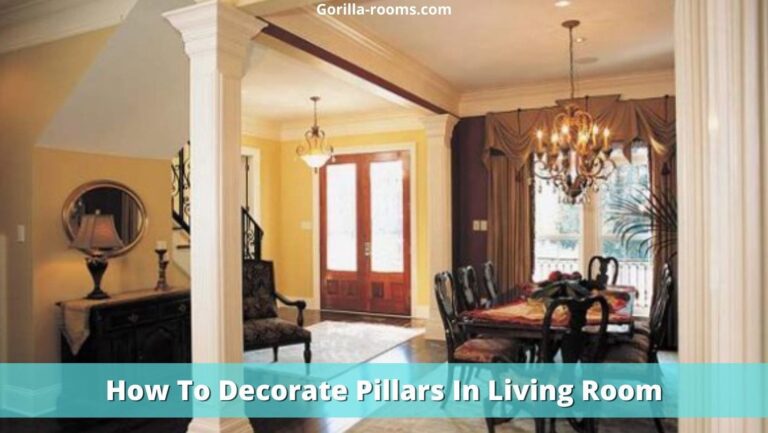 how to decorate a pillar in living room