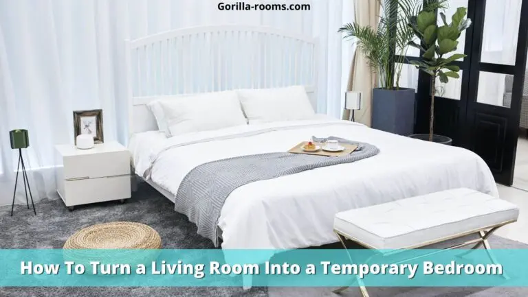 Turn a Living Room Into a Temporary Bedroom