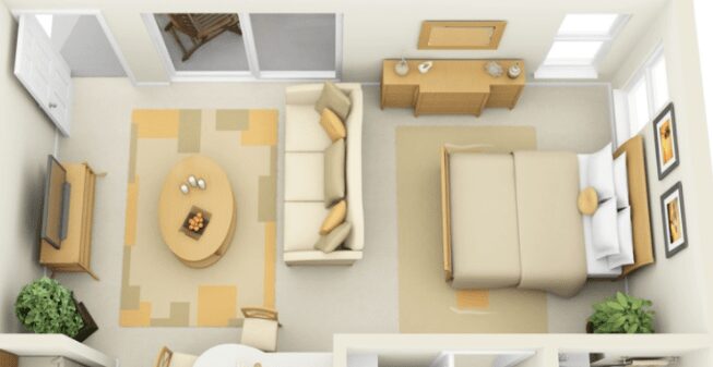 make living room from drawing room