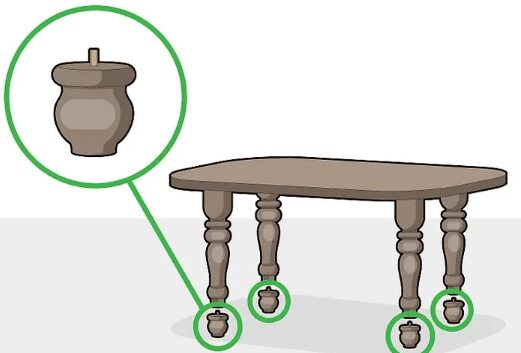 wood extensino to increase table height