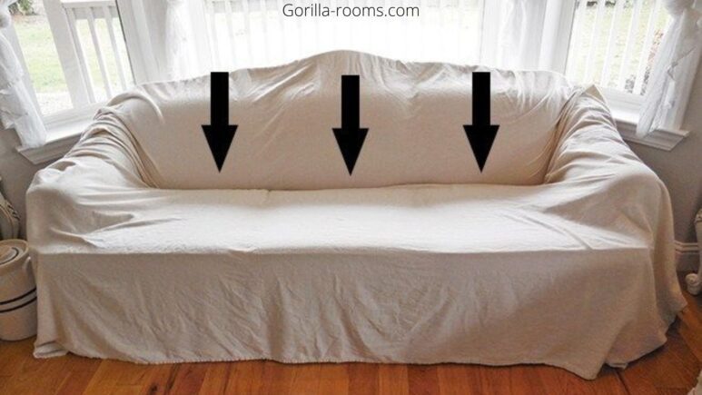 7 Methods To Keep Couch Cover In Place Gorilla Rooms   How To Keep Couch Cover In Place 1 