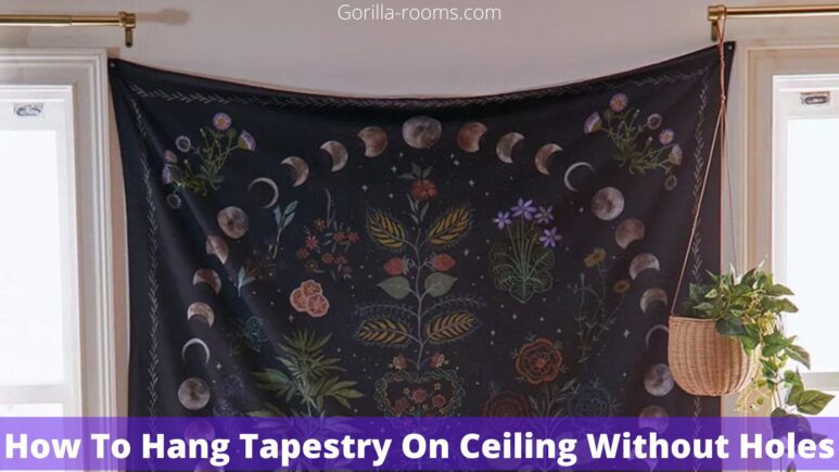 How To Hang Tapestry On Ceiling Without Holes