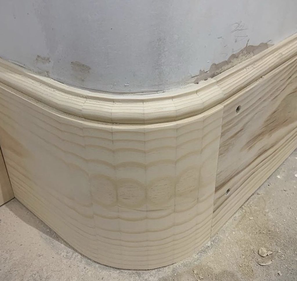 Base Molding On The Uneven Floor