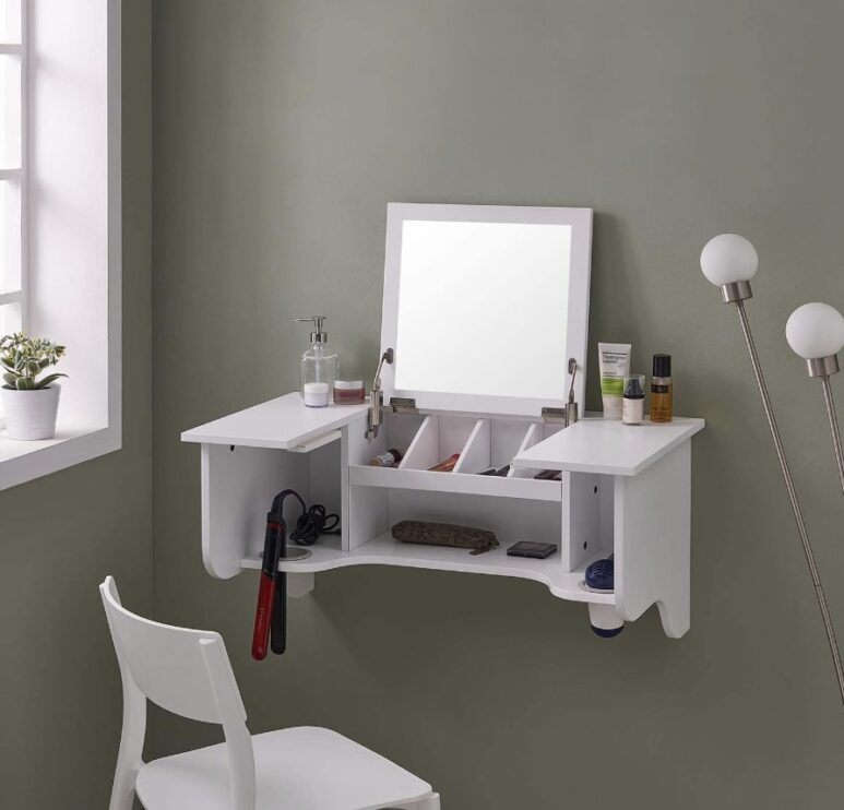wall mounted dressing table