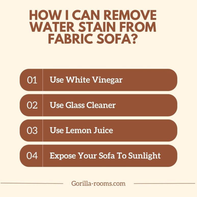 How To Remove Water Stains From Fabric Sofa? (2023 Updated) » Gorilla Rooms
