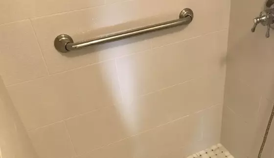 fixed shower standing handles